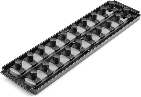 TEKTON 1/2 Inch Drive 2-Rail Socket Organizer Set, Red (30-Tool) | OST23130 | Made in USA in Saudi Arabia