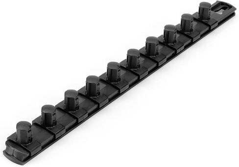 TEKTON 1/2 Inch Drive 2-Rail Socket Organizer Set, Red (30-Tool) | OST23130 | Made in USA in Saudi Arabia