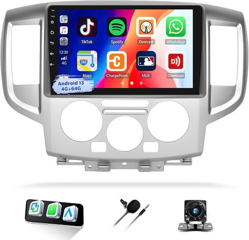 [2+64g] Amprime Android 13 Stereo لسيارة Nissan NV200 2013-2019 مع Carplay و Android Auto ، 9 بوصة راديو سيارة تعمل باللمس مع Bluetooth FM/RDS Radio Hifi EQ WiFi GPS Dual USB+كاميرا احتياطية in Saudi Arabia