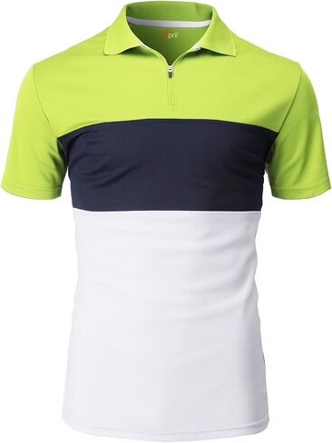 Men's Men's Three Tone Cool & Dry Half-Zip Polo Tee in Saudi Arabia
