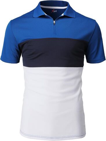 Men's Men's Three Tone Cool & Dry Half-Zip Polo Tee in Saudi Arabia