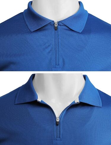Men's Men's Three Tone Cool & Dry Half-Zip Polo Tee in Saudi Arabia