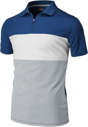 Men's Men's Three Tone Cool & Dry Half-Zip Polo Tee in Saudi Arabia