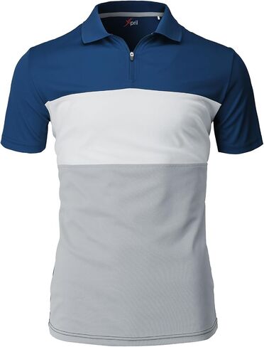 Men's Men's Three Tone Cool & Dry Half-Zip Polo Tee in Saudi Arabia