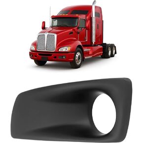 HECASA Left Fog Light Bezel Compatible with 2008-2015 Kenworth T660 Replacement for N181002200 Fog Lamp Cover Trim Black - Driver Side in Saudi Arabia