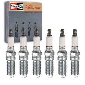 6 pc Champion Double Platinum Spark Plugs compatible with Ford F-150 3.3L 3.7L V6 2011-2020 in Kuwait