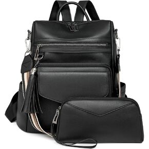 محفظة حقيبة الظهر للنساء للنساء من الجلد PU Ladies Ladies Bag Bag حقيبة حقيبة اليدين (بنية) in Kuwait