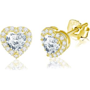 34-Piece Full Moissanite Stud Earrings for Women | 0.6-1ct Center + 32 Accent Gems | Hypoallergenic Gift Set for Wife, Mom, Bride, Birthday Gifts in Saudi Arabia