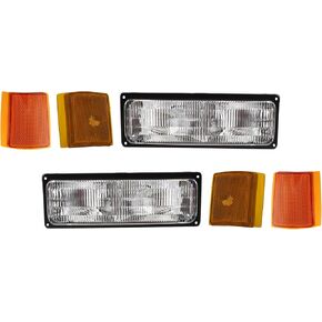 مجموعة إشارة الإشارة Garage-Pro متوافقة مع GMC Yukon 1994-1999 ، GMC C1500 Suburban 1994-1999 ، GMC K1500 Suburban 1994-1999 Sport Utility ، Front ، Driver and Passenger in Kuwait