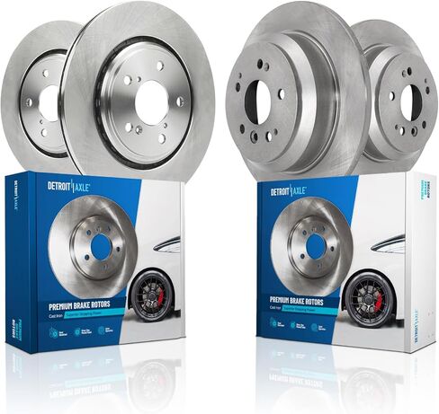 Detroit Axle-دوارات الفرامل لـ 16-22 Honda Pilot Ridgeline ، 19-21 جواز سفر ، 12.60 "بوصة الأمامية و 12.95" دوارات الفرامل الخلفية بوصة 2019 2020 2021 استبدال in Saudi Arabia