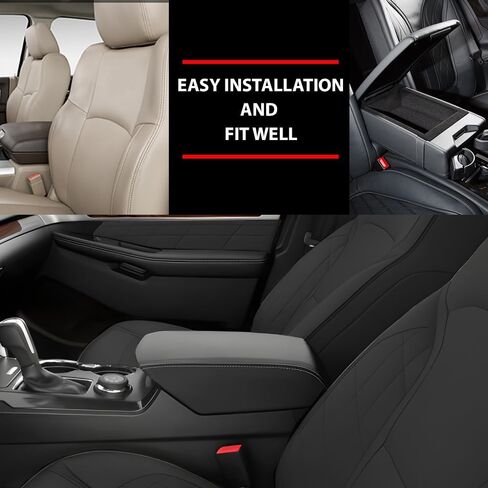 DOTCOM Center Console Lid Armrest Cover Compatible with Ford Explorer 2011 2012 2013 2014 2015 2016 2017 2018 Black in Kuwait