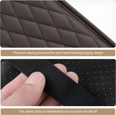 Car Center Console Cover, Leather Vehicle Armrest Seat Box Cushion Pad with Storage Bags, Waterproof Automotive Middle Console Protector, Universal for SUV RV Truck (Beige) in Saudi Arabia