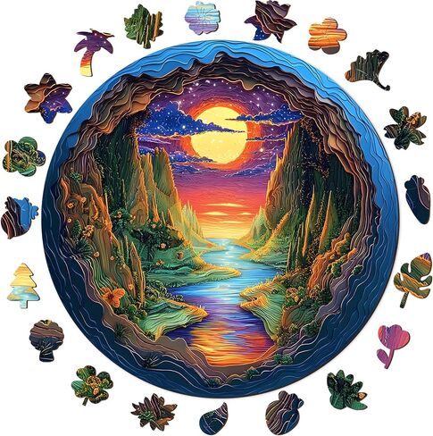 NiArt 200PCS Ocean World Wooden Jigsaw Puzzle for Adults, 18.2x18.2 Inch Precision Laser-Cut Pieces, Fun and Relaxing Home Decor Puzzle for Family Bonding, Stress Relief and Imagination Boost in Saudi Arabia