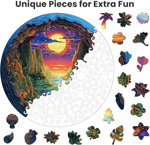 NiArt 200PCS Ocean World Wooden Jigsaw Puzzle for Adults, 18.2x18.2 Inch Precision Laser-Cut Pieces, Fun and Relaxing Home Decor Puzzle for Family Bonding, Stress Relief and Imagination Boost in Saudi Arabia