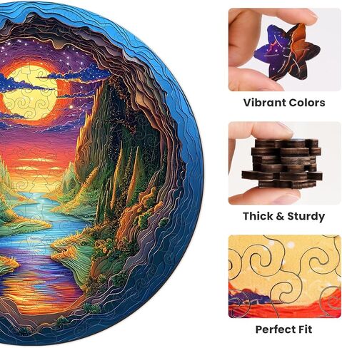 NiArt 200PCS Ocean World Wooden Jigsaw Puzzle for Adults, 18.2x18.2 Inch Precision Laser-Cut Pieces, Fun and Relaxing Home Decor Puzzle for Family Bonding, Stress Relief and Imagination Boost in Saudi Arabia