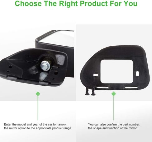 SCITOO Right Side Mirror Fit Compatible with 1987-1995 for Toyota Pickup Manual Fold RM72004-111R in Saudi Arabia