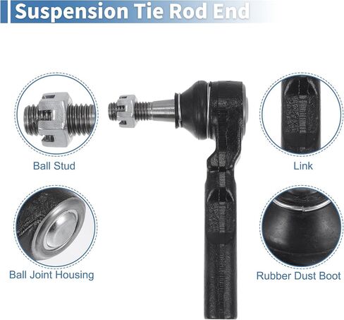 X AUTOHAUX 6pcs Front Inner Outer Tie Rod Ends Kit Suspension Steering Tie Rod End for GMC Savana 1500 2003-2014 for Chevrolet Express 2500 2003-2005 Drag Link No.ES80311/EV80191 in Saudi Arabia