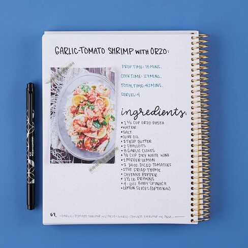 Erin Condren Journal For Women 7" X 9" Spiral Bound Dot Grid Notebook - Flora Peony, 5Mm Dot Gridnotebook, 80 Lb, Thick Paper, Stickers Included in Kuwait