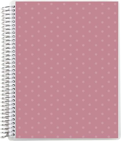 Erin Condren Journal For Women 7" X 9" Spiral Bound Dot Grid Notebook - Flora Peony, 5Mm Dot Gridnotebook, 80 Lb, Thick Paper, Stickers Included in Saudi Arabia