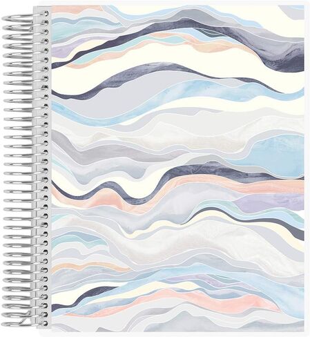 Erin Condren Journal For Women 7" X 9" Spiral Bound Dot Grid Notebook - Flora Peony, 5Mm Dot Gridnotebook, 80 Lb, Thick Paper, Stickers Included in Kuwait