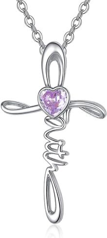 Tangpoet Faith Cross Necklace for Women 925 sterling Silver Faild of a custard pendant abledant delivery networs for birthday mothers day Christmas in Kuwait