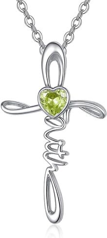 Tangpoet Faith Cross Necklace for Women 925 sterling Silver Faild of a custard pendant abledant delivery networs for birthday mothers day Christmas in Kuwait