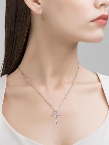 Tangpoet Faith Cross Necklace for Women 925 sterling Silver Faild of a custard pendant abledant delivery networs for birthday mothers day Christmas in Kuwait