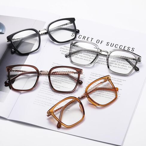 Oversized Reading Glasses for Women,Blue Light Blocking Spring Hinges Eyeglasses Anti UV Ray/Glare in Saudi Arabia