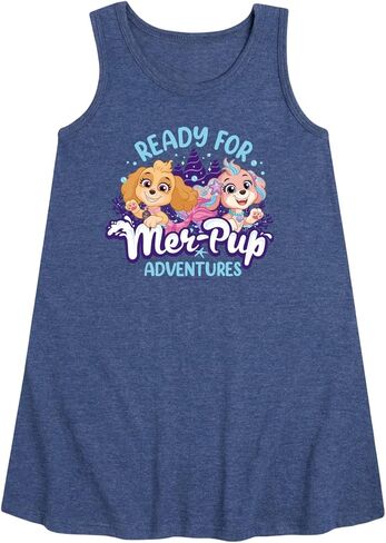 HYBRID APPAREL - Paw Patrol Aqua Pups - Ready for Merpup Adventures - Toddler and Youth Girls A-line Dress in Saudi Arabia