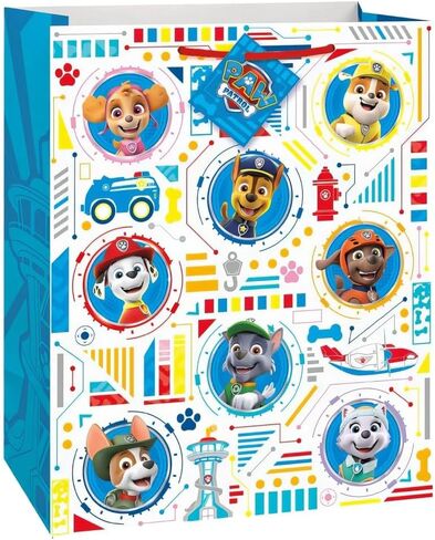 Paw Patrol Large Ultimate Multicolor Gift Bag (1 Pc) - Delightful Pup-Themed Party Favor Bags Perfect for Birthday Celebrations in Saudi Arabia