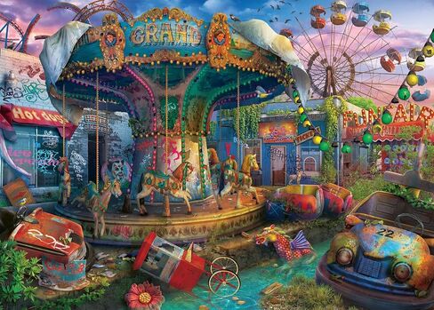 Ravensburger Abandoned Series: Gloomy Carnival - 1000 Piece Jigsaw Puzzle for Adults | Unique Softclick Technology | Premium Quality Material | Ideal for Family Fun Idea in Saudi Arabia