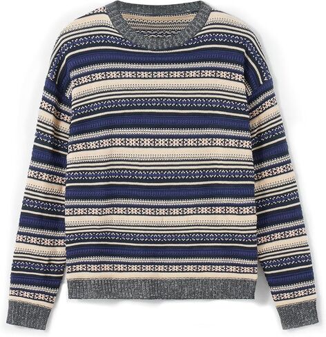 Vintage Sweaters for Women Crewneck Long Sleeve Preppy Oversized Knit Pullover Tops Downtown Girl Aesthetic Clothes in Saudi Arabia