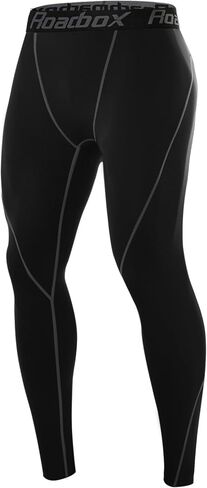 Roadbox Men’s Compression Pants Running Tights, Performance Sports Workout Leggings, Athletic Base Layer for Gym Basketball in Saudi Arabia