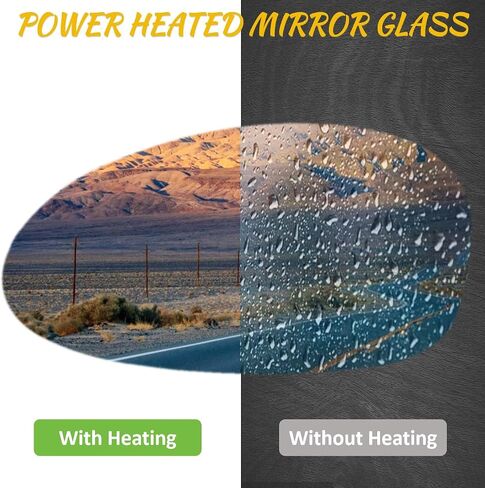 1 Pair Mirror Glass Blue Heated Left & Right Side for BMW 128i 325i 328i 335i 330i 330xi Z4 E86 E88 E90 E91 E92 E93，with Backing Plate Heated Tinted in Saudi Arabia