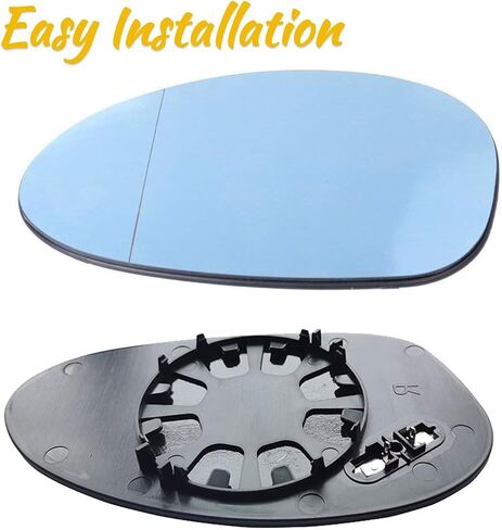 1 Pair Mirror Glass Blue Heated Left & Right Side for BMW 128i 325i 328i 335i 330i 330xi Z4 E86 E88 E90 E91 E92 E93，with Backing Plate Heated Tinted in Saudi Arabia
