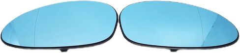 1 Pair Mirror Glass Blue Heated Left & Right Side for BMW 128i 325i 328i 335i 330i 330xi Z4 E86 E88 E90 E91 E92 E93，with Backing Plate Heated Tinted in Saudi Arabia