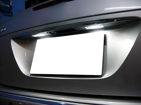iJDMTOY OEM-Fit 3W Full LED License Plate Light Kit Compatible With Mercedes W124 W201 E-Class, W202 C-Class Pre-LCI, CAN-buss Error Free, Powered By 18-Piece Xenon White LED Diodes in Saudi Arabia