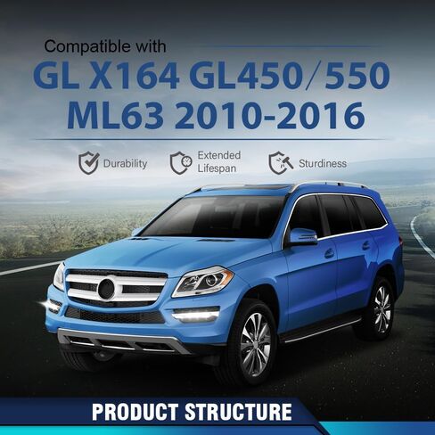 PIT66 النهار تشغيل الضوء على جانب السائق اليسار متوافق مع Benz GLS-Class X164 GL320 GL350 GL450 GL550 ML63 X166 2007-2013 1649060351 in Saudi Arabia