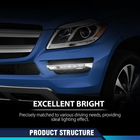 PIT66 النهار تشغيل الضوء على جانب السائق اليسار متوافق مع Benz GLS-Class X164 GL320 GL350 GL450 GL550 ML63 X166 2007-2013 1649060351 in Saudi Arabia