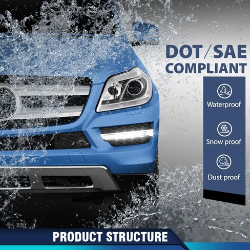 PIT66 النهار تشغيل الضوء على جانب السائق اليسار متوافق مع Benz GLS-Class X164 GL320 GL350 GL450 GL550 ML63 X166 2007-2013 1649060351 in Saudi Arabia
