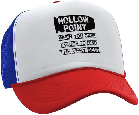 Hollow Points When You Care Enough Classic Style Adjustable Unisex Mesh Trucker Hat Firearms Ammo Cap in Saudi Arabia