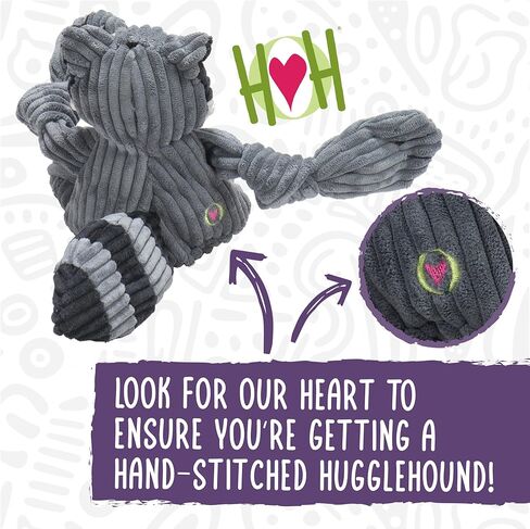 HuggleHounds Plush Dog Toys For Large Dogs & Aggressive Chewers - Squeaky Dog Toy - Soft Extra Durable Stuffed Pet Toy - Fluffy Knotless Puppy Toys - Best For All Breed | Squooshie Skunk in Kuwait