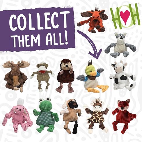 HuggleHounds Plush Dog Toys For Large Dogs & Aggressive Chewers - Squeaky Dog Toy - Soft Extra Durable Stuffed Pet Toy - Fluffy Knotless Puppy Toys - Best For All Breed | Squooshie Skunk in Kuwait