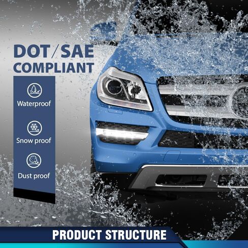 PIT66 Daytime Running Light Left Driver Side Compatible with Benz GL-Class X164 GL320 GL350 GL450 GL550 ML63 X166 2007-2013 1649060351 Clear Lens in Saudi Arabia