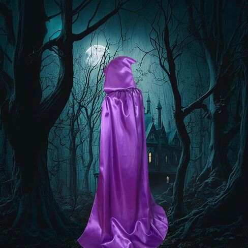 Hooded Cloak Unisex Halloween Cape with Hood Christmas Costume Adult Halloween Tunic Hoodies Kids Robe in Saudi Arabia