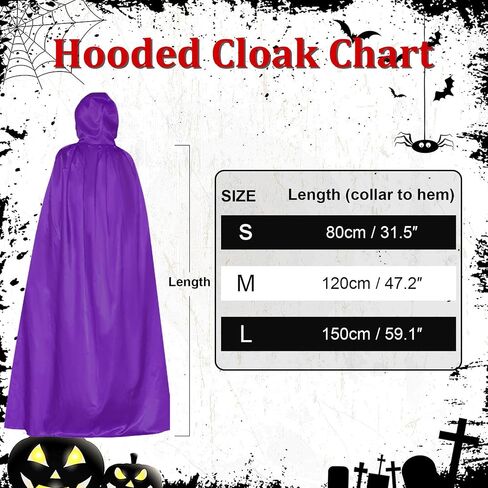 Hooded Cloak Unisex Halloween Cape with Hood Christmas Costume Adult Halloween Tunic Hoodies Kids Robe in Saudi Arabia