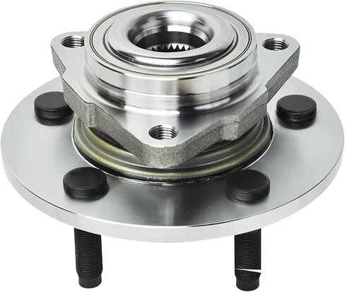Detroit Axle - مجموعة محامل العجلات الأمامية لعام 2006 2007 2008 Dodge RAM 1500 [5 العروات] ، 2 عجلات محوّلة التجميع 10 صواميل عجلة الكروم البديل in Saudi Arabia