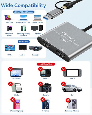 محول USB إلى HDMI ، USB إلى HDMI لمحول الشاشة المزدوج ، شاشة SPLITTER HDMI in Kuwait