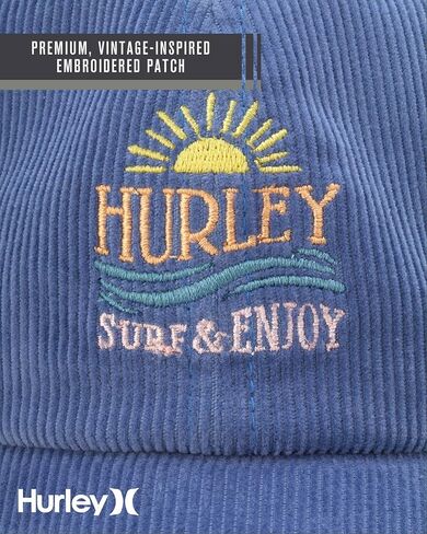 Hurley Womens Trucker Hat - Sunrise Moisture Wicking Corduroy Baseball Cap, Curved Brim Snap-Back Trucker Hats for Women in Saudi Arabia
