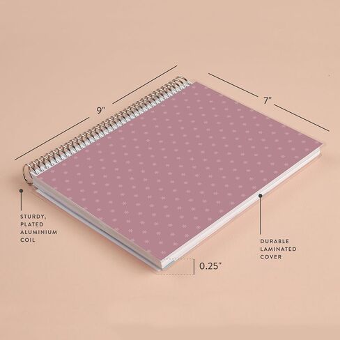 Erin Condren 8.5" X 11" Spiral Bound Dot Grid Journal Notebook - Starry Sky, 5Mm Dot Grid, 160 Page Writing, Drawing & Art Notebook, 80Lb Thick Paper, Stickers Included in Saudi Arabia